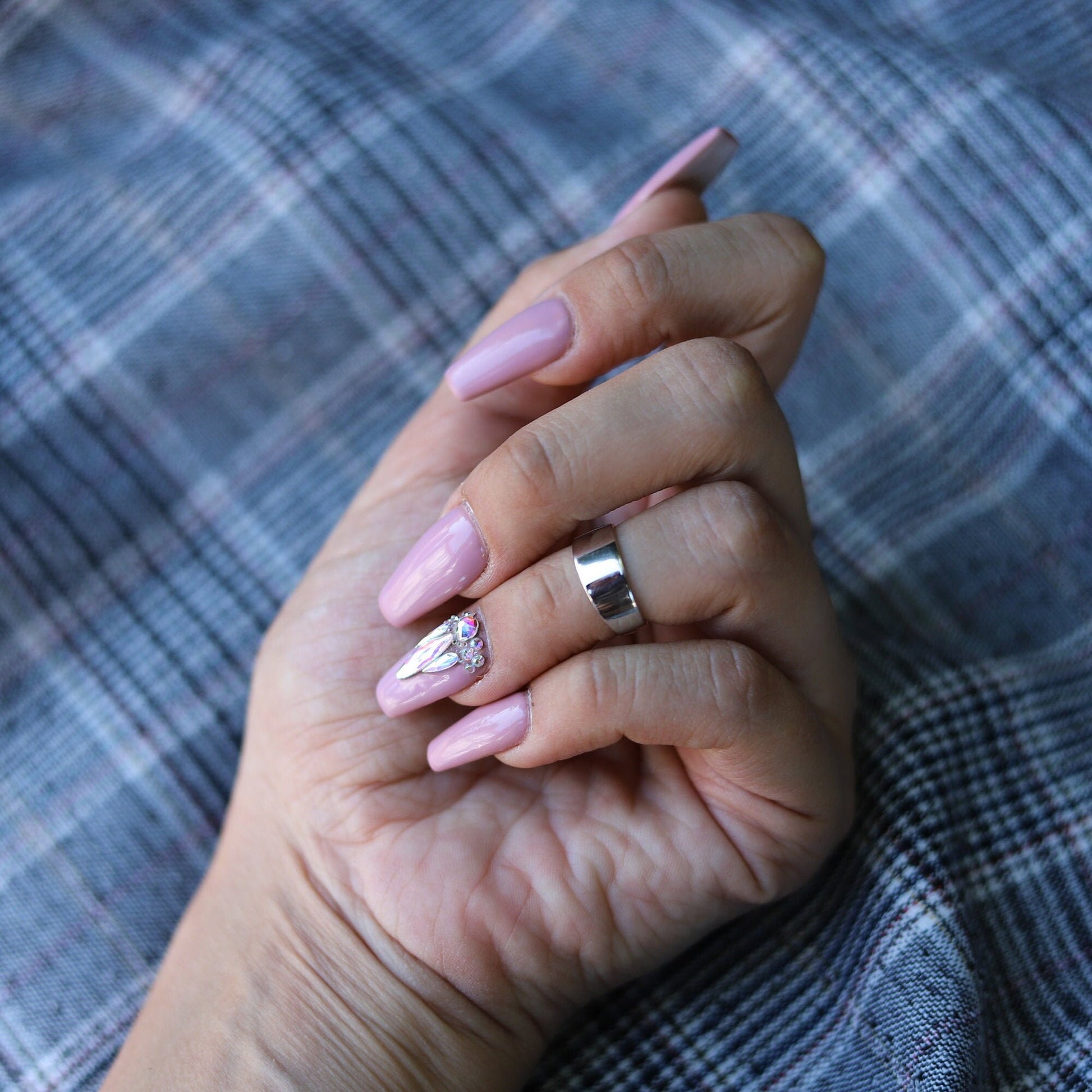 Willow - Handmade midi ring, Knuckle Chevron Silver Rings, Knuckle rings set, Silver midi rings, Knuckle rings