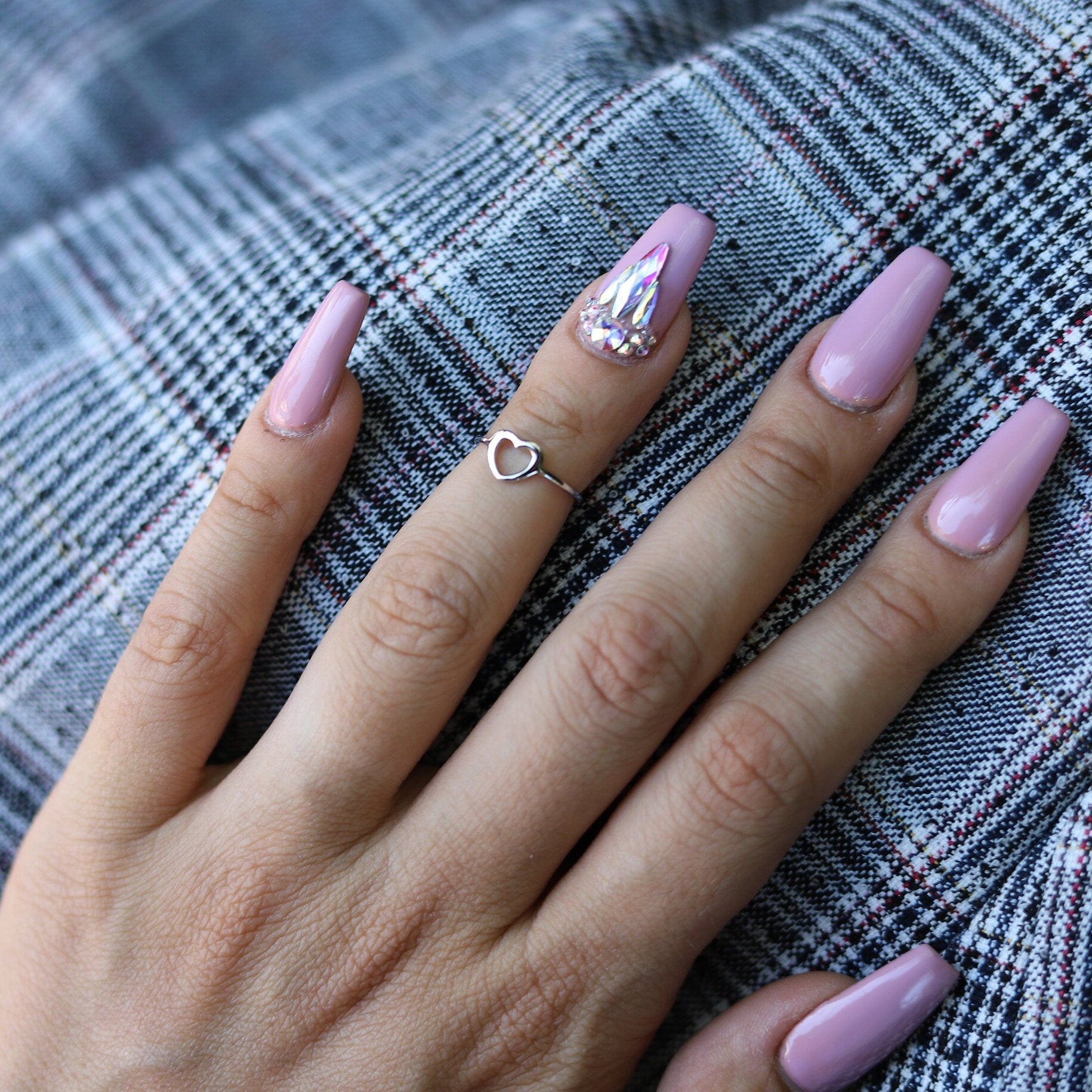 Willow - Handmade midi ring, Knuckle Chevron Silver Rings, Knuckle rings set, Silver midi rings, Knuckle rings