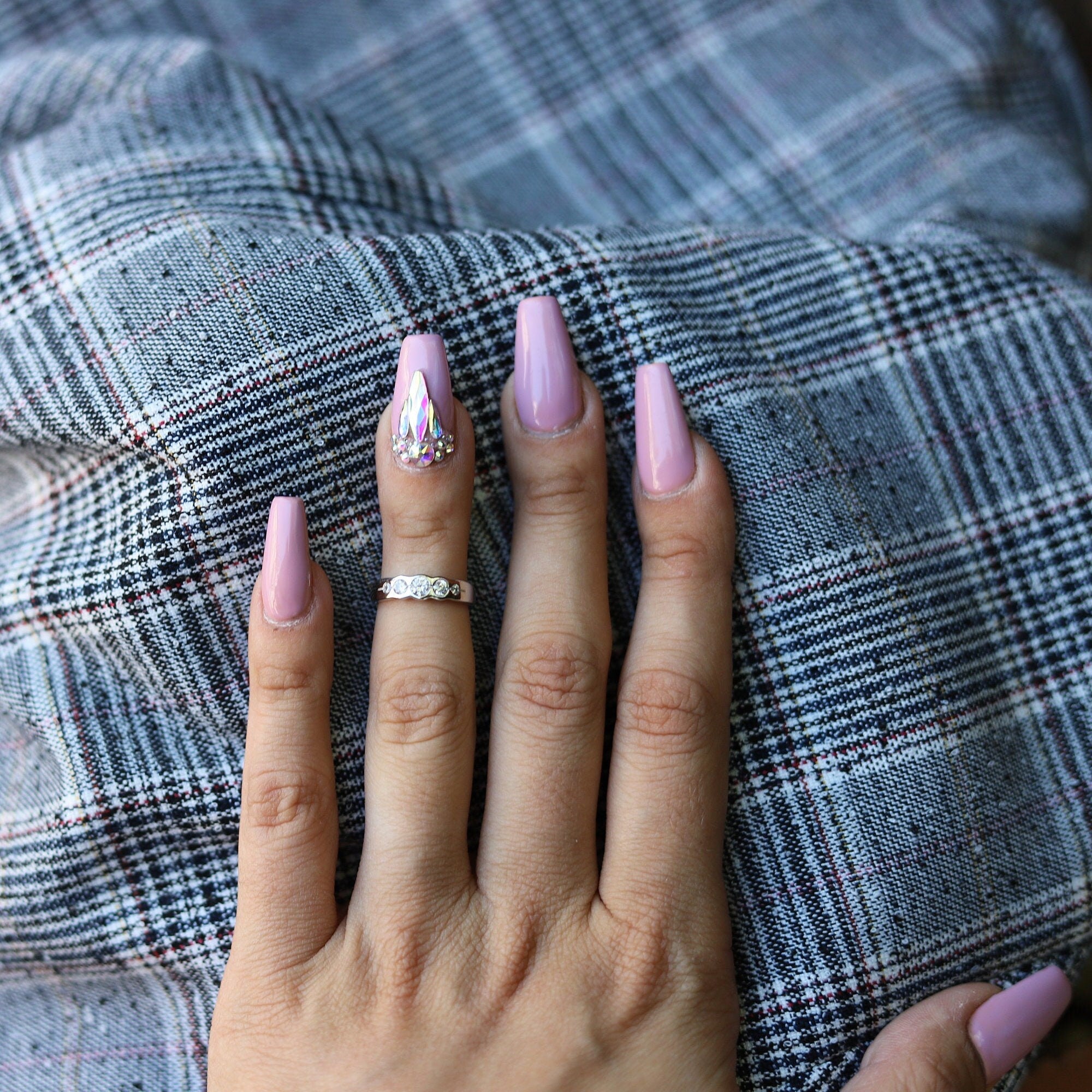 Willow - Handmade midi ring, Knuckle Chevron Silver Rings, Knuckle rings set, Silver midi rings, Knuckle rings