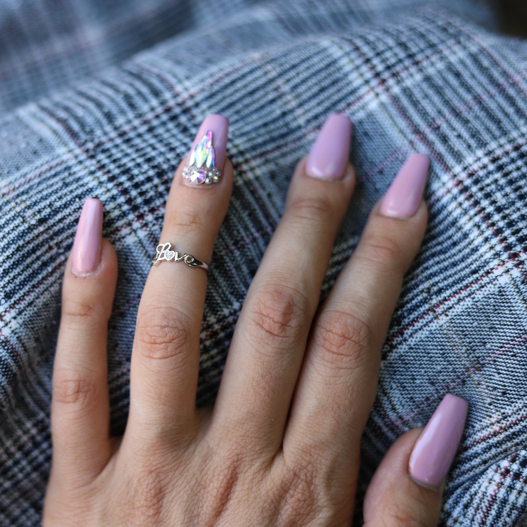 Willow - Handmade midi ring, Knuckle Chevron Silver Rings, Knuckle rings set, Silver midi rings, Knuckle rings