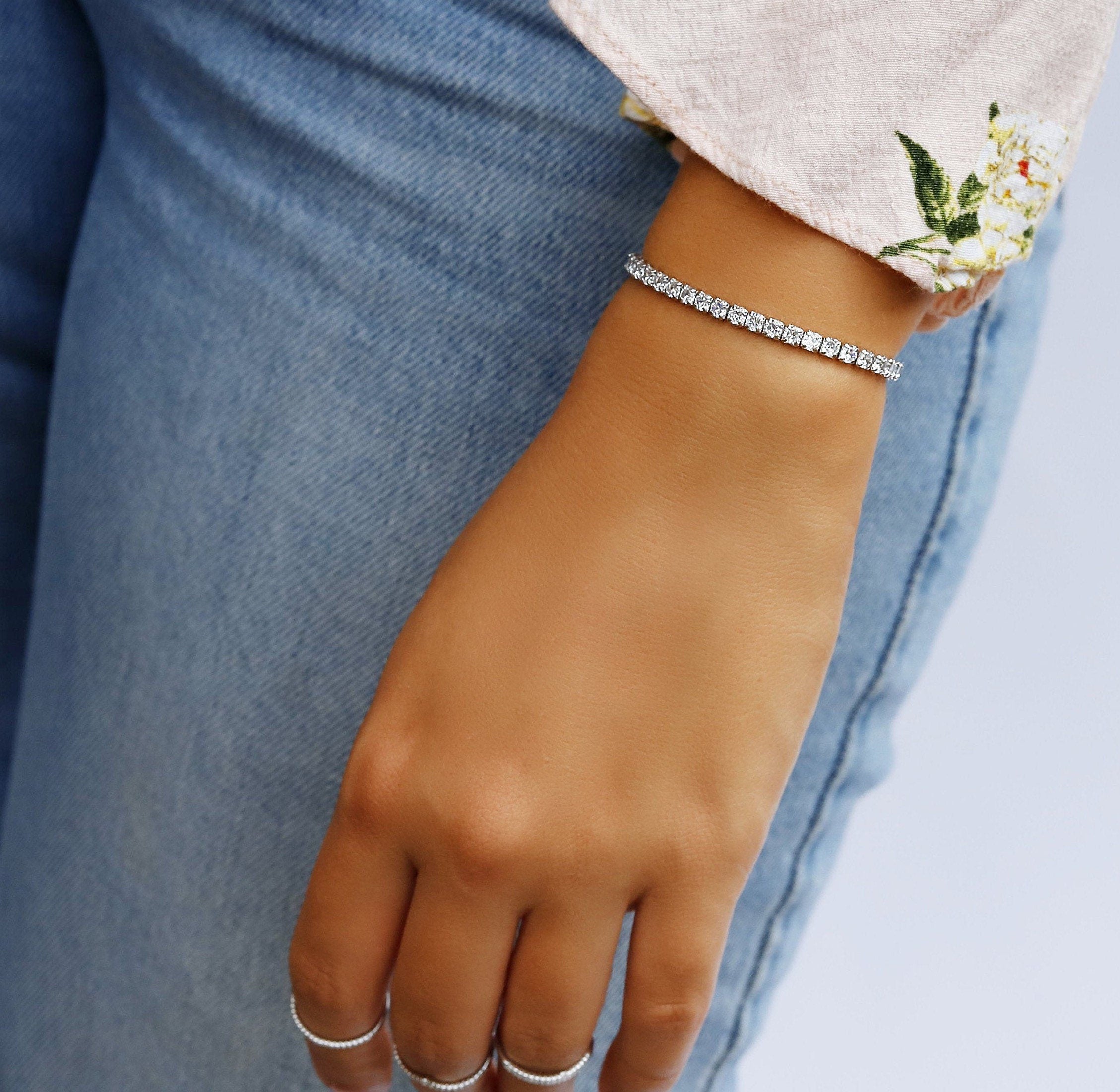 Bethia - Sterling silver satellite bracelet | Elegant sterling silver bracelet | Delicate bracelet