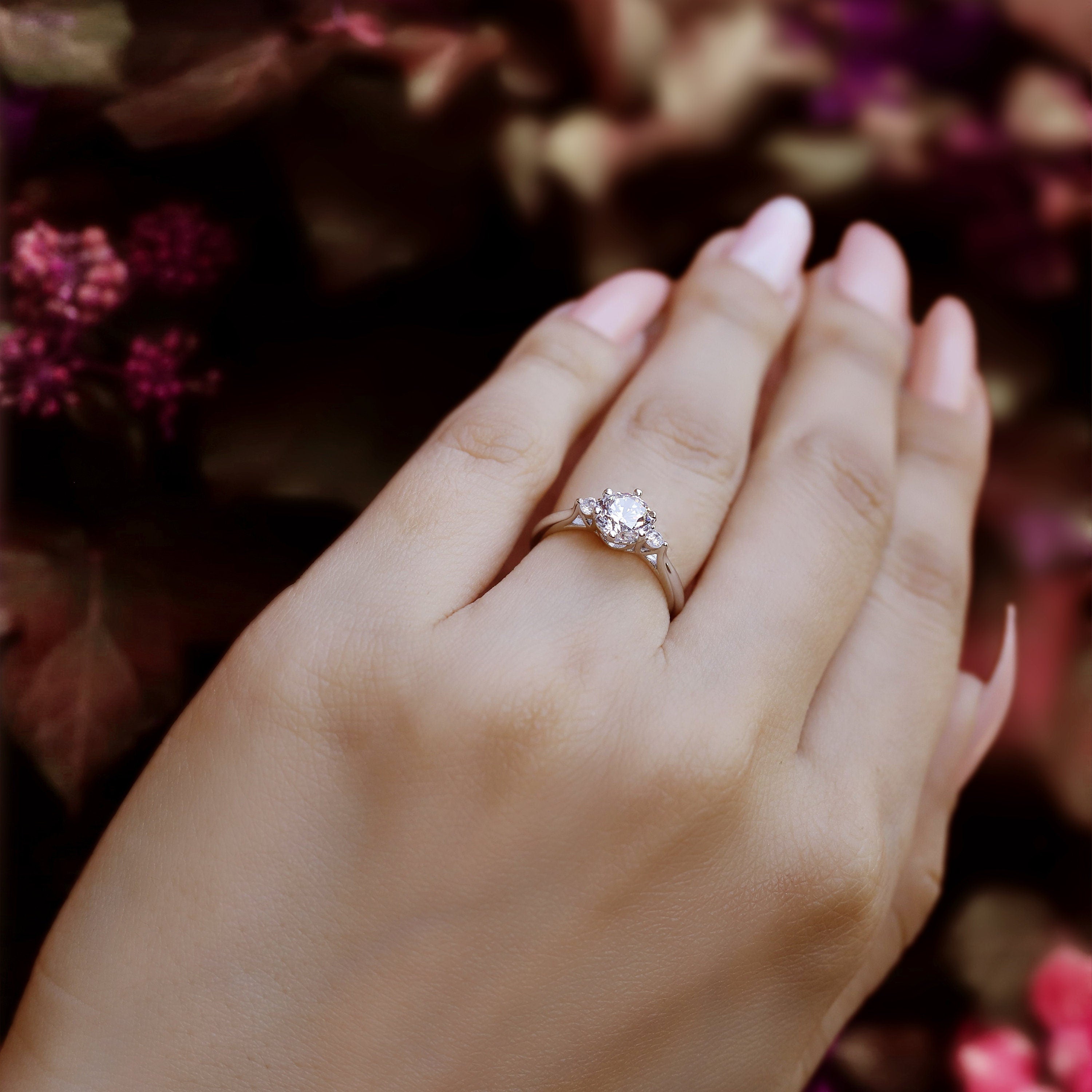 Tridget - Sterling Silver Bridal Engagement Ring | Promise Ring for women | Bridal Ring US UK size | High Quality!