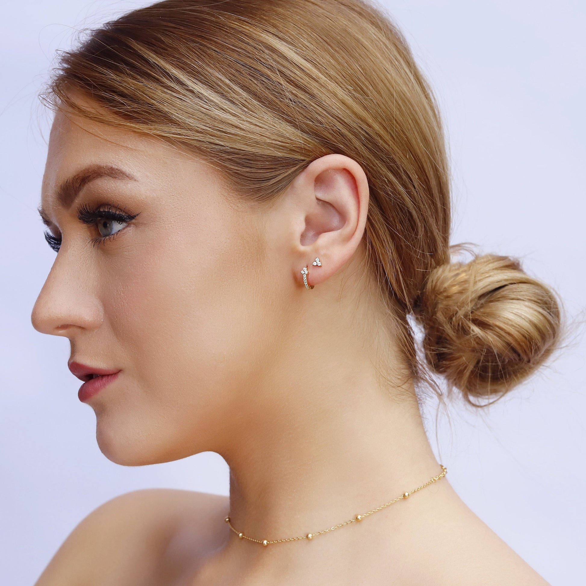 Erika - Gold Choker •Satellite Chain Necklace •Delicate Layering Necklace •Dainty Choker Necklace