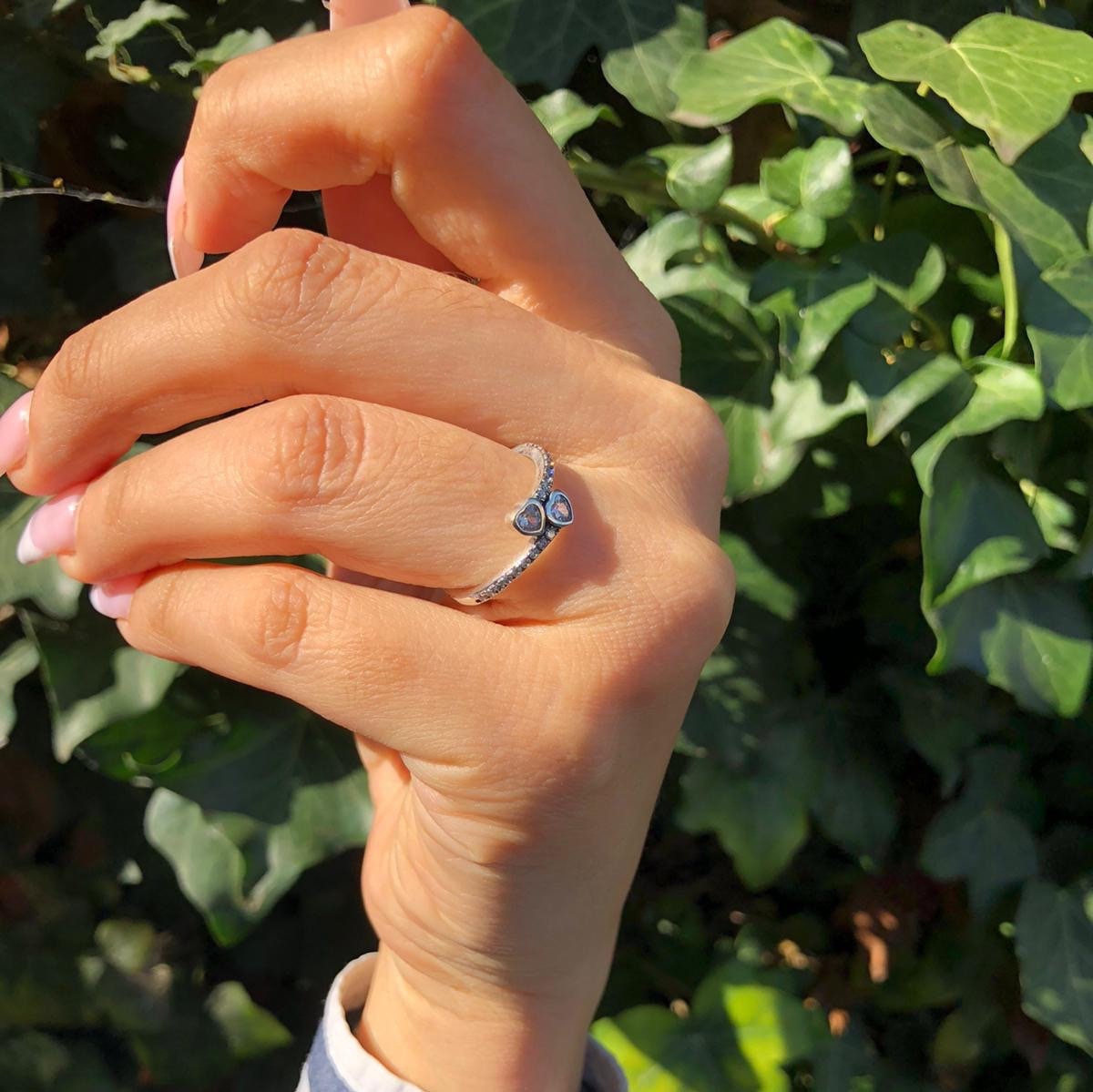 Cupedra - Handmade Crossover Hearts | Sterling Silver Ring | Sterling Silver Engagement Ring | Promise Ring for Women | High Quality!