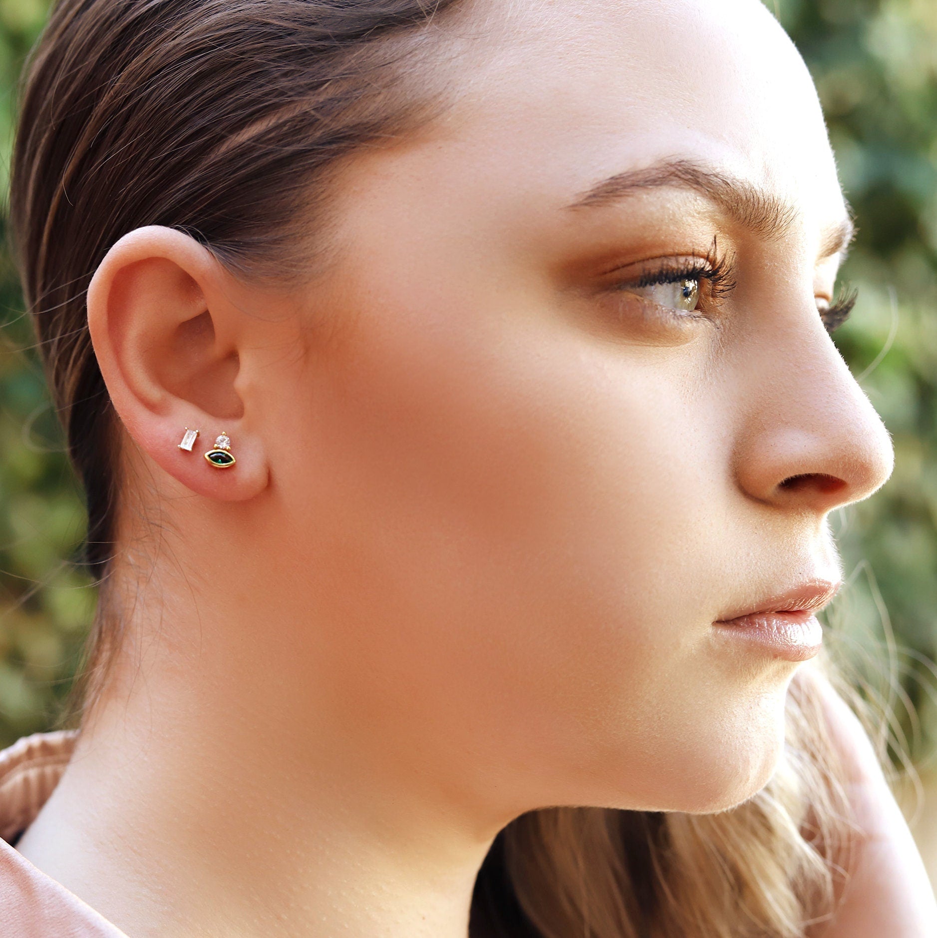 Tiny Stud Earrings - New Minimalist Earrings - Minimalist Earrings - Eye Studs - Tiny Earrings - Earrings Sets for Multiple Piercings