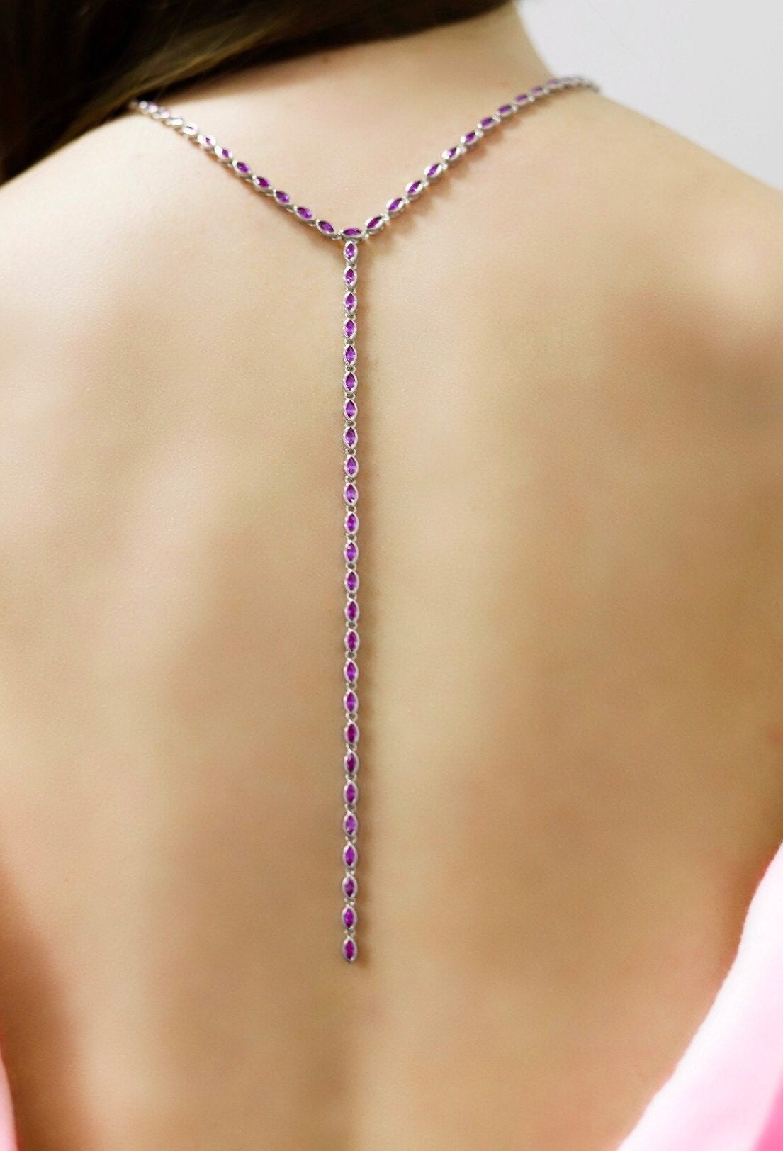 Sterling Silver Stacking Y Necklace, dainty and trendy necklace, unique, silver necklace, gift for her