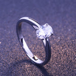 Isabella Sterling Silver Solitaire Engagement & Promise Ring - Amber James Jewellery