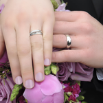 MAISIE - Sterling Silver  antique Brilliant Bridal Jewellery & Half eternity Promise band - Amber James Jewellery