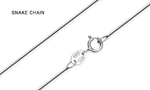 RUSTINAE - Sterling Silver Skinny Plain Snake Chain Necklace, Available in Silver/Gold Tone - Amber James Jewellery