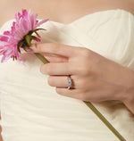 POPPY - Sterling Silver Simulated Diamond Trilogy Eternity Engagement & Wedding Ring - Amber James Jewellery