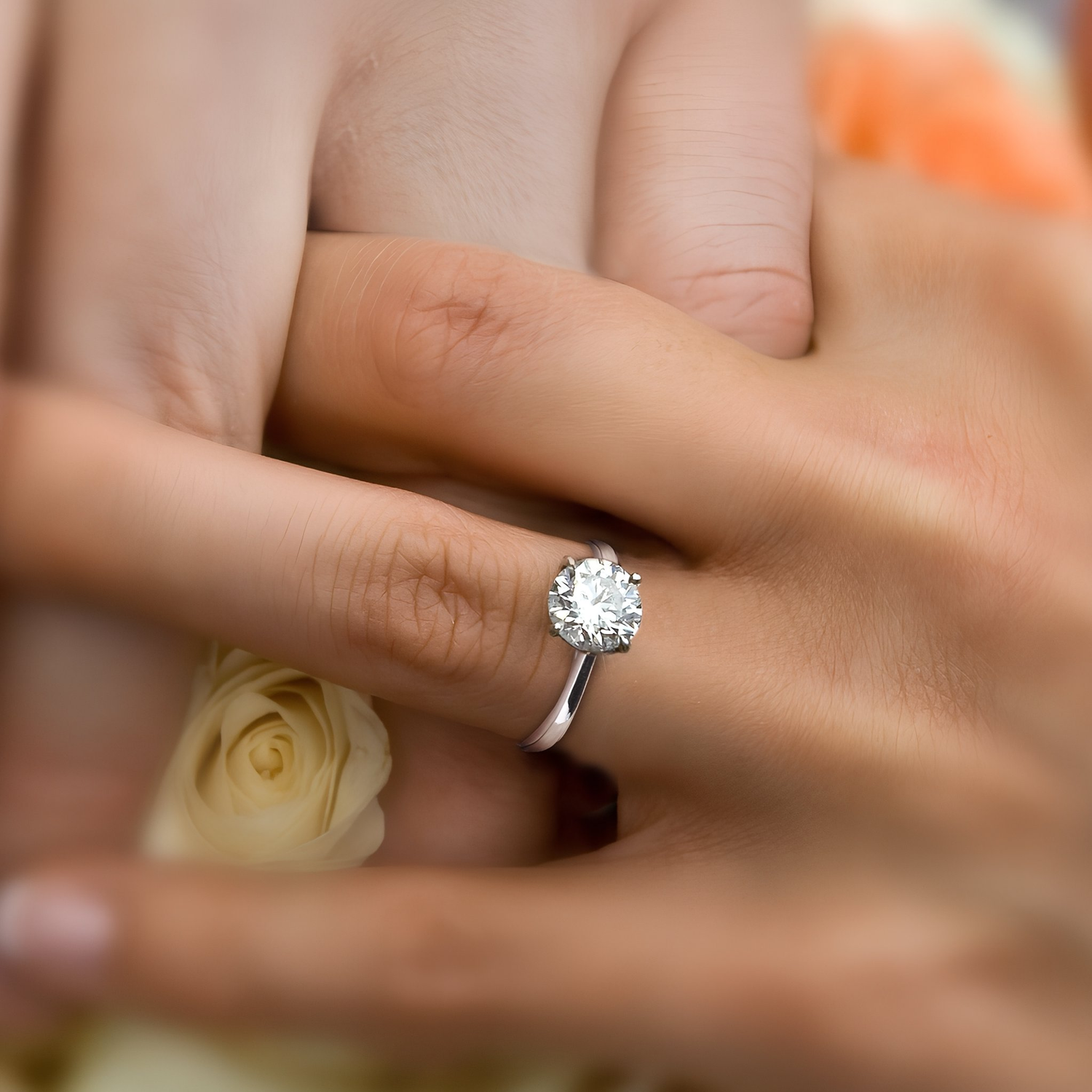 MILA -   Gold Round Engagement & Promise Solitaire Ring - Amber James Jewellery