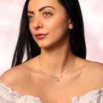 CERYS - Delicate Dazzling Heart Style Necklaces •Link Chain • Choker Necklace, Satellite Necklace, Dainty Necklace, Layering Beaded Chain, - Amber James Jewellery