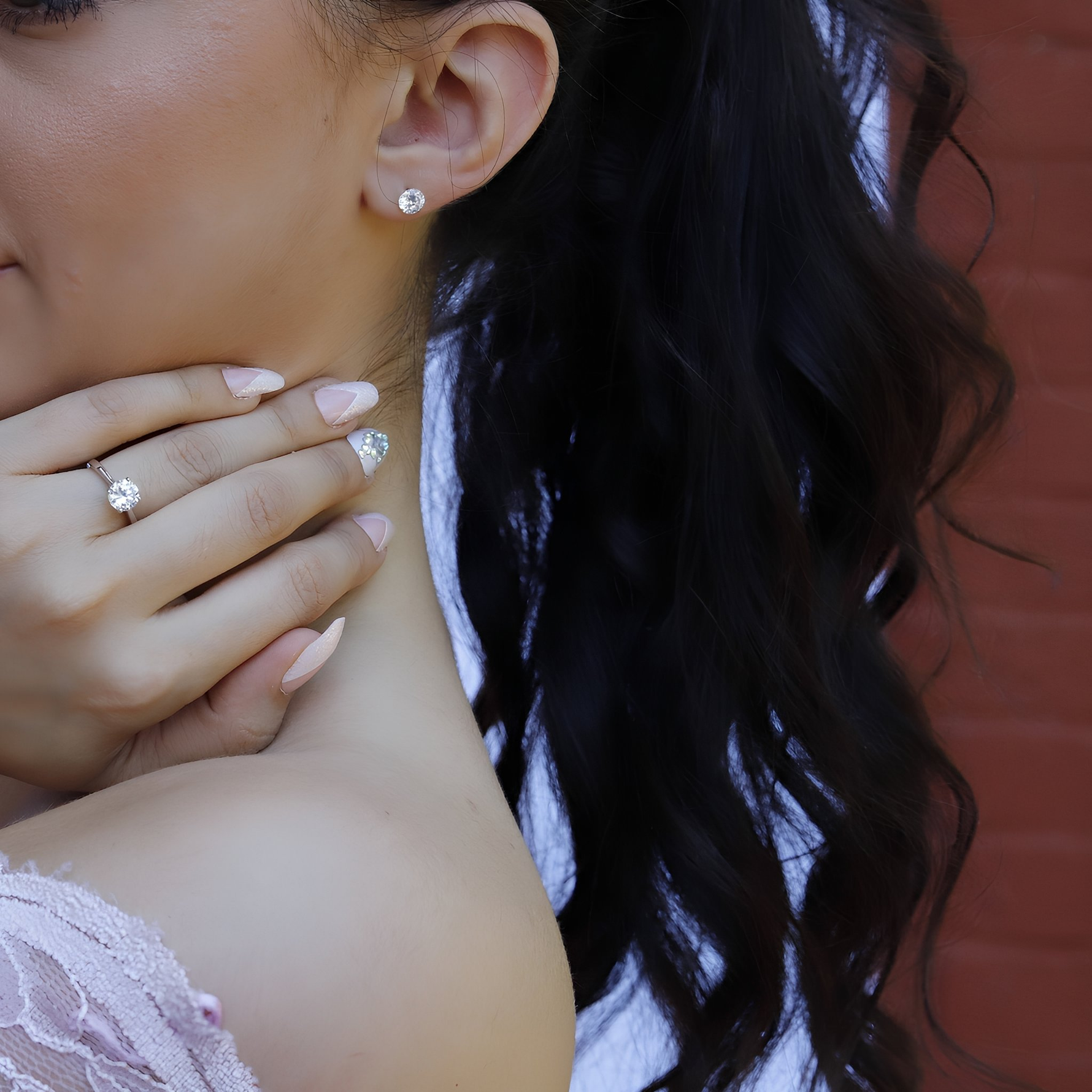 NINA - Gold Stud Earring - Amber James Jewellery