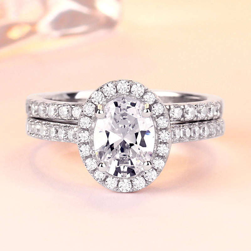Bianca Sterling Silver Engagement Ring | Promise Ring for women | Anniversary | Halo Ring in US UK size | High Quality! (Copy) - Amber James Jewellery