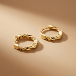 Kiera Minimalist Huggie Hoop Earrings | Gold   & Silver Dainty Hoops - Amber James Jewellery