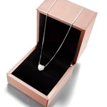 CANVERA - 925 Sterling Silver Heart dainty Necklace, Man Made Diamond Stimulant, Bridal Wedding Gift - Amber James Jewellery