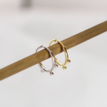 DORA - Tiny Huggie Hoop Earrings,Bead Huggie Hoop Earrings,Dainty Hoop Earrings,Dainty Tiny Huggies, 18K Gold Plated Hoops,Sterling Silver Huggies - Amber James Jewellery