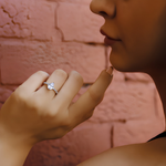 Brook - Women's Sterling Silver Simulated Diamond Bridal Engagement Wedding Band Ring for women - Amber James Jewellery
