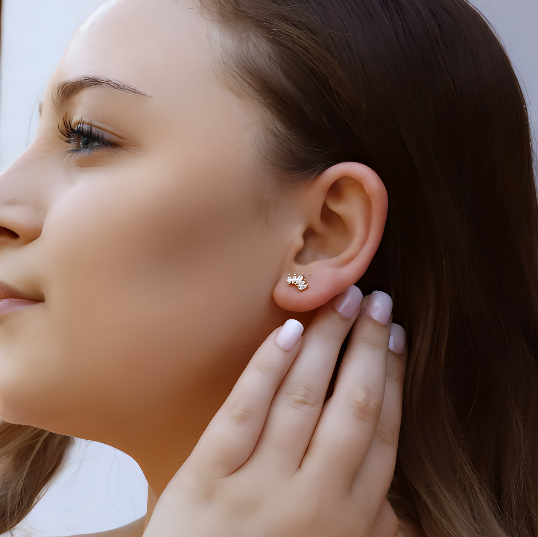 BETTY - Huggie Hoop Earrings • gold conch hoop • cartilage hoop • hoop earrings • silver pave ring hoop • tragus hoop • small helix hoop - Amber James Jewellery