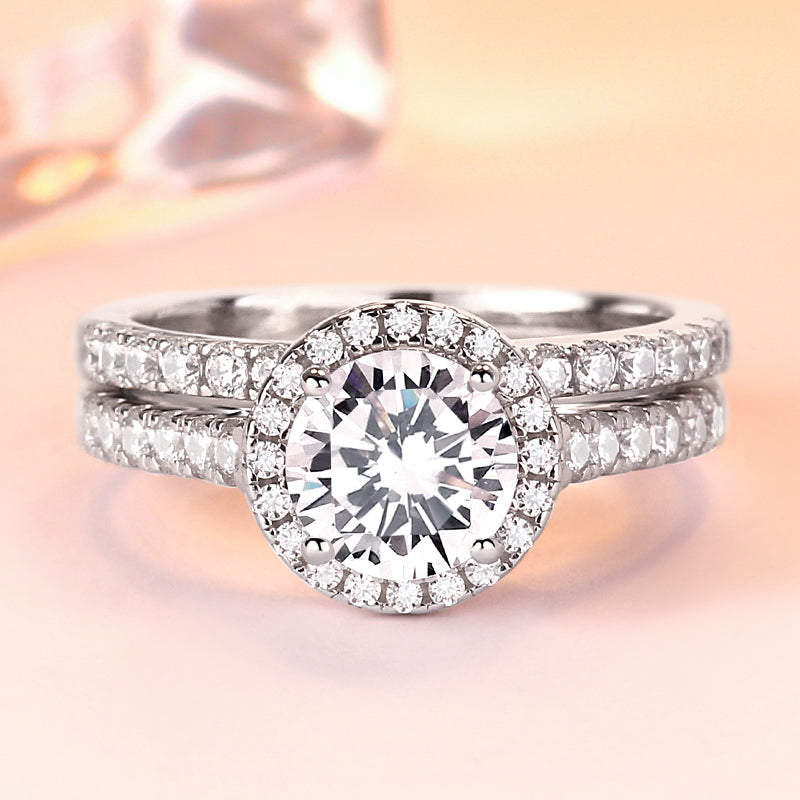Alice Sterling Silver Engagement Ring | Promise Ring for women | Anniversary | Halo Ring in US UK size | High Quality!