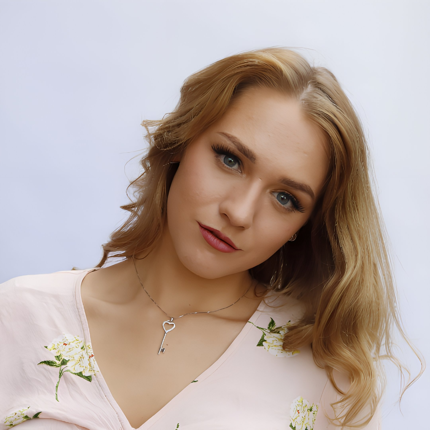 CRIMSON - Delicate Sterling silver Necklaces, Satellite Chain & Love key style necklace - Amber James Jewellery