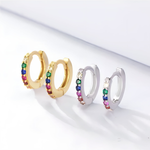 LIA - Sterling Silver Huggie Hoop Earrings - Amber James Jewellery