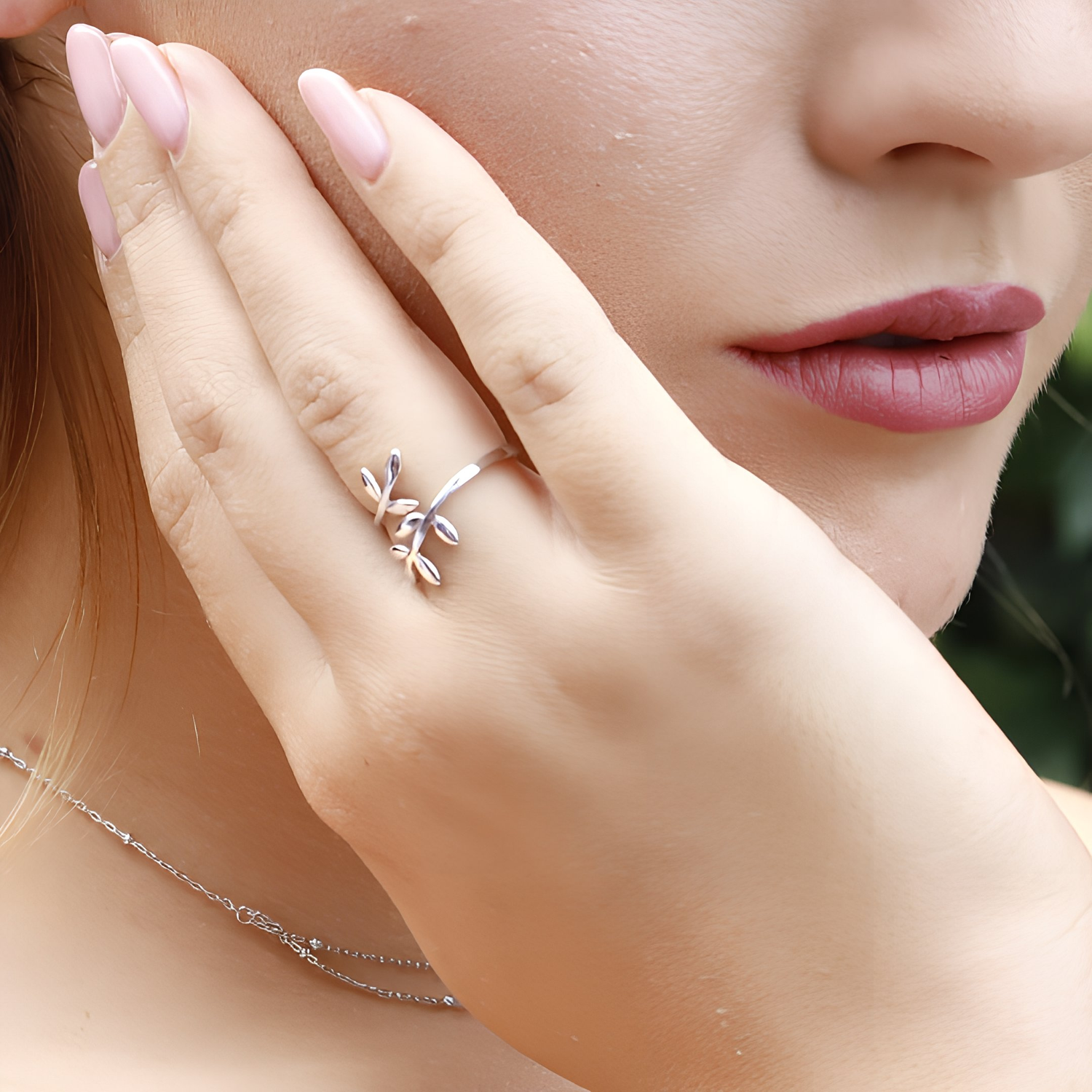 Maxie - Chevron Leaf Wrap ring, Silver Thumb Ring, Minimal Dainty Ring, Stacking Ring, Bohemian Style Ring, Bridesmaid Ring, Silver rings - Amber James Jewellery