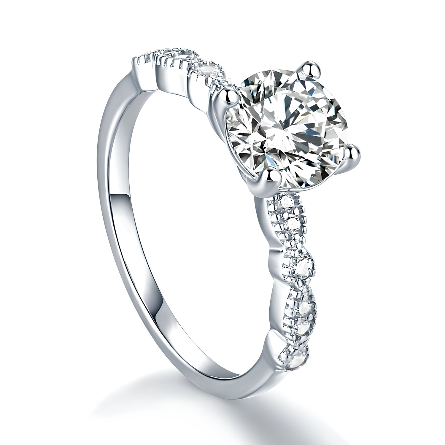 EVA-  Sterling Silver Engagement & Promise Ring - Amber James Jewellery