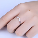 Timpeo - Silver V Thumb Ring, Love Infinity Ring, Stacking Ring, Sterling Silver, Bridesmaids Ring rings, Stacking rings, Silver rings - Amber James Jewellery