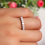 ANGELA - Sterling Silver Eternity Engagement & Wedding Ring - Amber James Jewellery