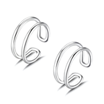 SERRENA -  Small hoop earrings • open hoop earrings • dainty hoops • silver hoops • huggie hoop earrings • Staple Bar hoops • - Amber James Jewellery
