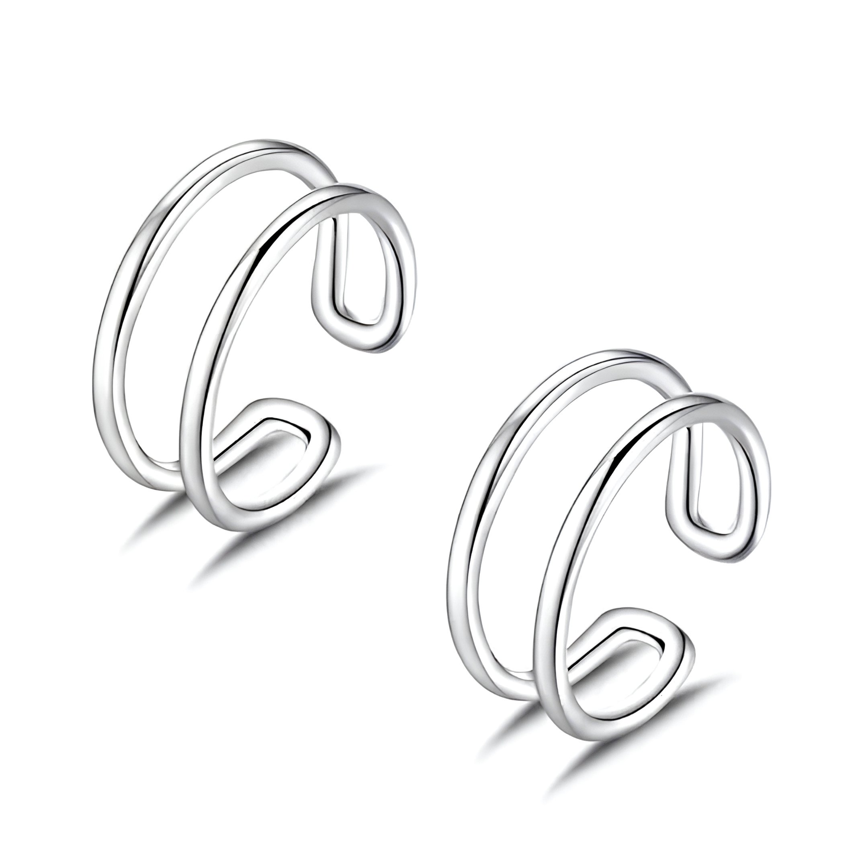 SERRENA -  Small hoop earrings • open hoop earrings • dainty hoops • silver hoops • huggie hoop earrings • Staple Bar hoops • - Amber James Jewellery