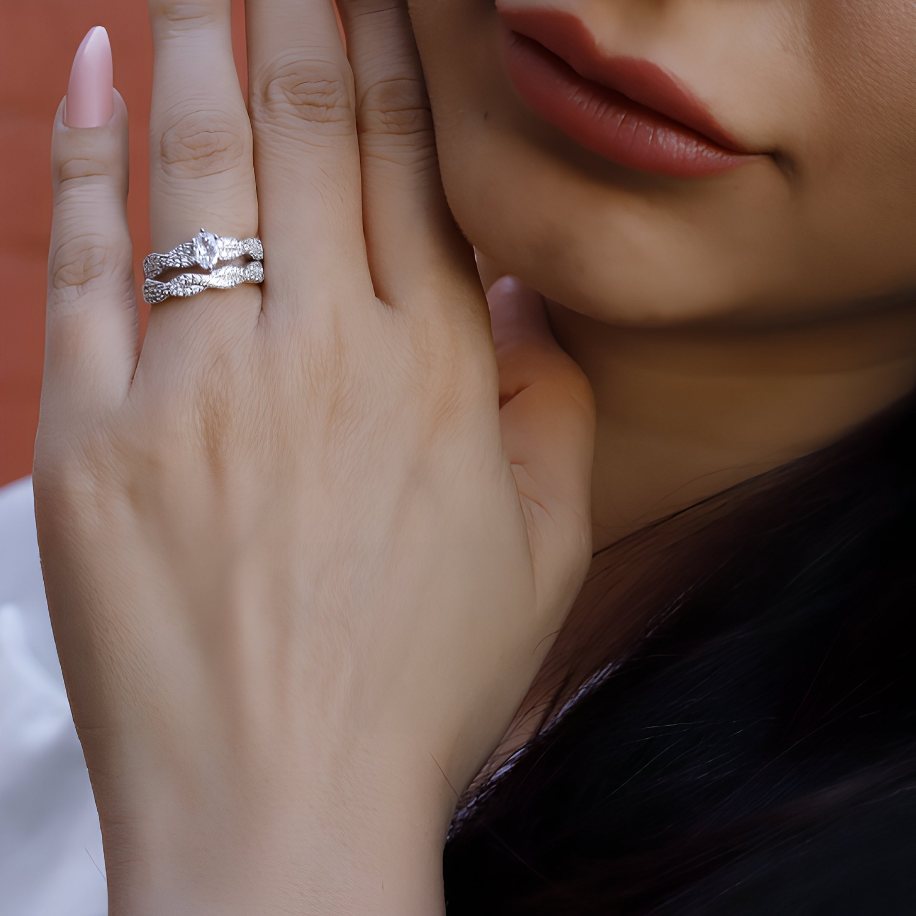 Hayendra - Sterling Silver Oval Cut Zirconia Stone Man Made Diamond Simulants Rings, Bridal Ring Set for Women - Amber James Jewellery