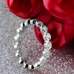 CHARLOTTE - Sterling Silver Bubble Wedding Eternity Ring Band. - Amber James Jewellery