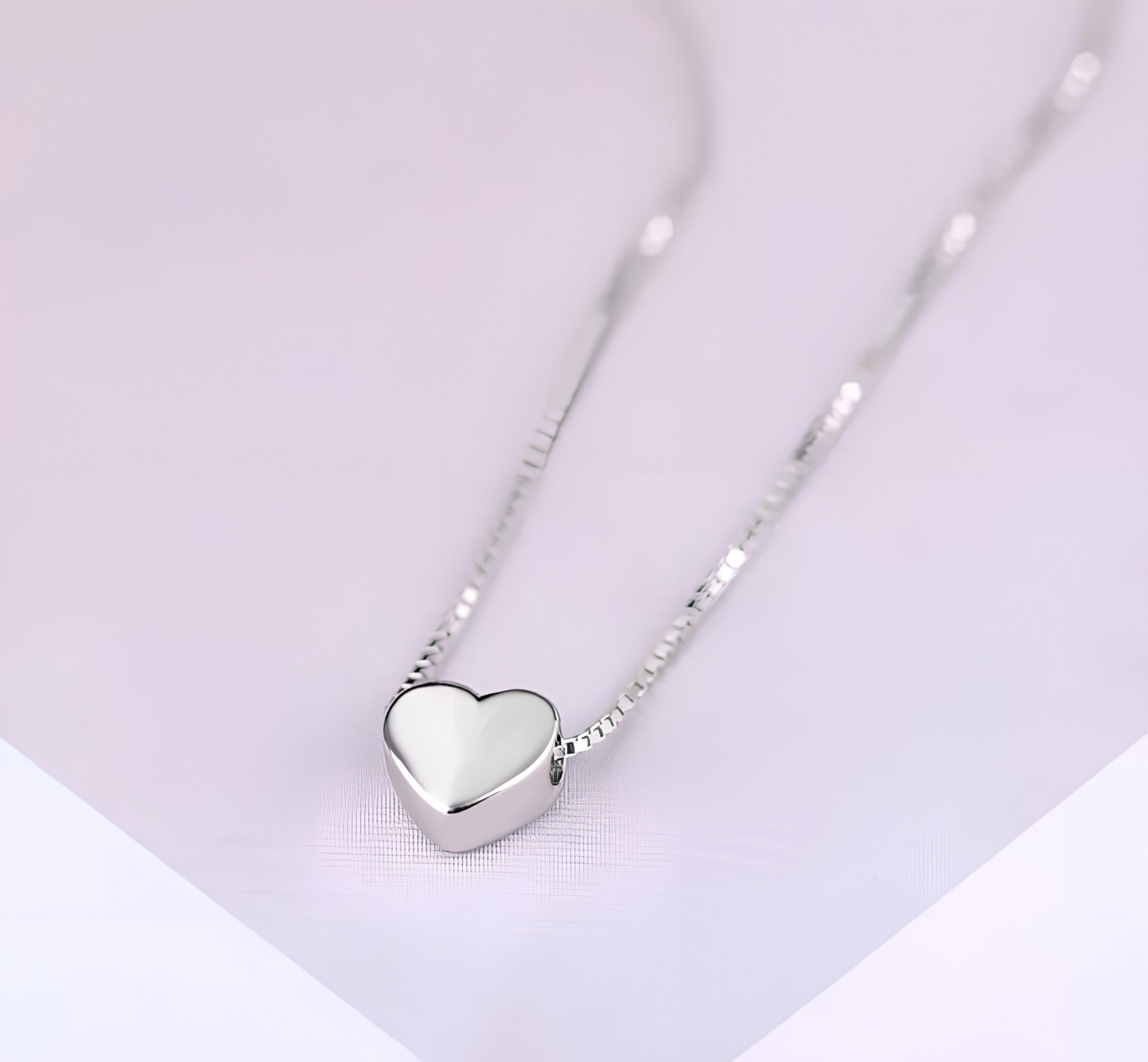 CANVERA - 925 Sterling Silver Heart dainty Necklace, Man Made Diamond Stimulant, Bridal Wedding Gift - Amber James Jewellery