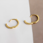 BETH- Huggie Hoop Earrings • gold conch hoop • cartilage hoop • hoop earrings • silver pave ring hoop • tragus hoop • small helix hoop - Amber James Jewellery