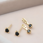 NERISSA - Huggie Hoop Earrings • gold conch hoop • cartilage hoop • hoop earrings • silver pave ring hoop • tragus hoop • small helix hoop - Amber James Jewellery