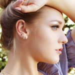NERISSA - Huggie Hoop Earrings • gold conch hoop • cartilage hoop • hoop earrings • silver pave ring hoop • tragus hoop • small helix hoop - Amber James Jewellery