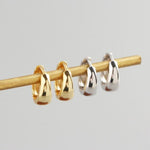 CAROL- Huggie Hoop Earrings • gold chunky hoop • Sleeper hoop • hoop earrings • silver thick hoop • minimalist hoop • small helix hoop - Amber James Jewellery