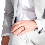 CHLOE - Sterling Silver plain court style unisex band ring - Amber James Jewellery