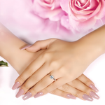 BARBARA -  Sterling Silver Asscher Solitaire Engagement & Promise Ring - Amber James Jewellery