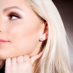 PRIMROSE - Sterling Silver Stud Earring - Amber James Jewellery
