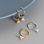 MIASSE - Tiny Huggie Hoop Earrings,CZ Huggie Hoop Earrings,Dainty CZ Hoop Earrings,Dainty Tiny Huggies,18K Gold Plated - Amber James Jewellery