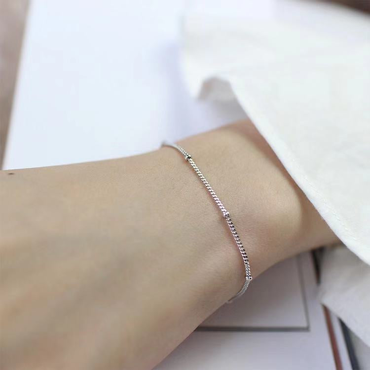 Megan Sterling Silver Ball Satellite Bracelet | Delicate & Elegant - Amber James Jewellery