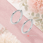 Amelia Minimalist Huggie Hoop Earrings | Dainty Silver Hoops - Amber James Jewellery