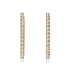 INDIE - Minimalist Curved Pave Stud Earrings - Amber James Jewellery