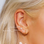 BECKY Huggie Hoop Earrings | Gold   & Silver Cartilage Hoops - Amber James Jewellery