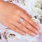 Brook Sterling Silver Simulated Diamond Bridal Pear Cut Engagement Ring - Amber James Jewellery