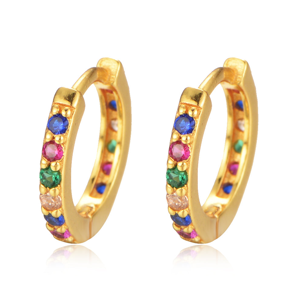 LIA - Sterling Silver Huggie Hoop Earrings - Amber James Jewellery