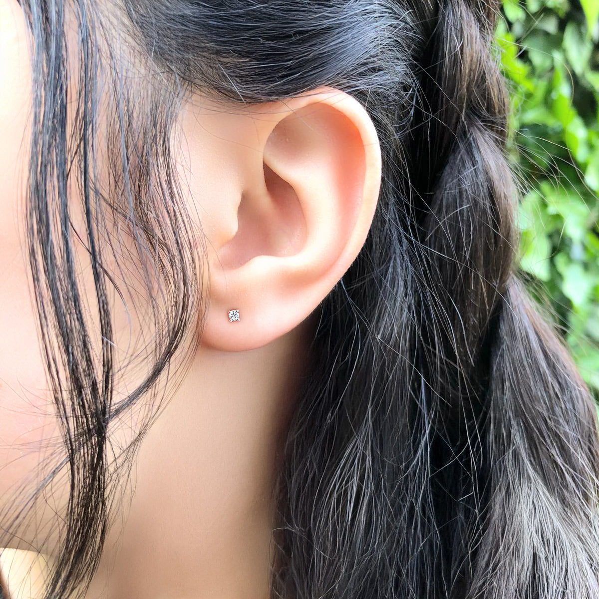 NEVE -  Tiny Stud Earrings Set - Minimalist Earrings Set- CZ Studs - Round CZ Tiny Earrings - Earrings Sets for Multiple Piercings - Amber James Jewellery